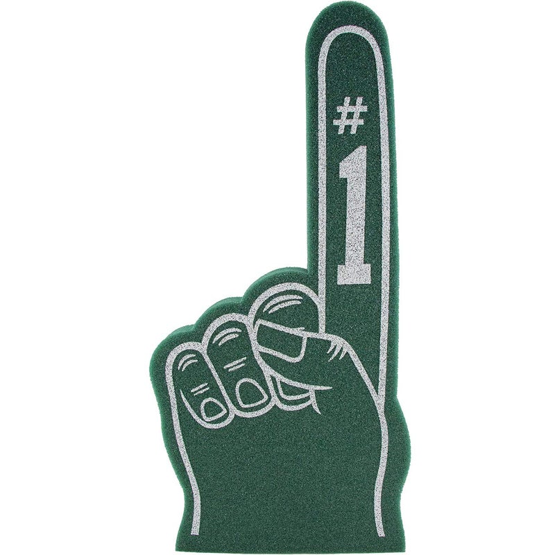 FUNSTITUTION Giant Foam Finger 18 Inch- Number 1 Universal Foam Hand for All Occasions - Cheerleading for Sports - Exciting Vibrant Colors use as Celebration Pom Poms- Great for Sports Events Games School Business - Image 1